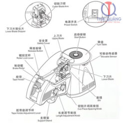 Các bộ phận của máy cắt băng keo tự động ZCUT-10