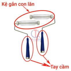 Cấu tạo tay cầm con lăn dính bụi