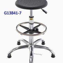 G13841-7 Ghế Mặt chữ thập, Chiều cao 61-80cm (trục 330), Chân sao (chân 56) thép mạ, Bánh cố định, Để chân 350mm