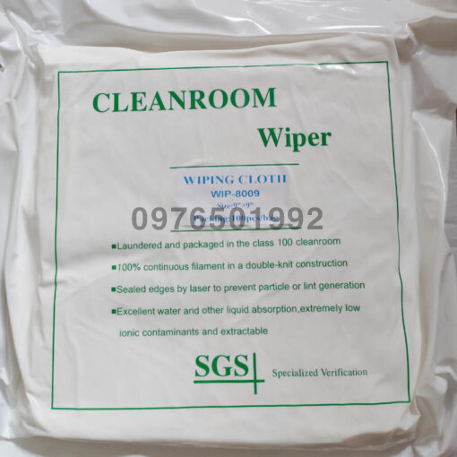 Khăn lau phòng sạch 8009 (siêu sạch, siêu mịn, không bụi,…)