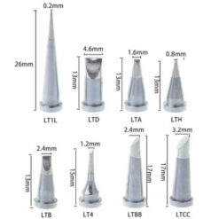 Kích thước mũi hàn LT1L, LTD, LTA, LTH, LTB, LT4, LTBB, LTCC