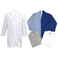 Áo choàng chống tĩnh điện trong nhà máy công nghệ cao