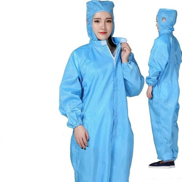Áo liền mũ liền quần chống tĩnh điện cao cấp thoáng khí 5 Bộ quần áo liền thân có mũ phòng sạch